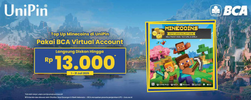 Top Up Minecoins Pakai BCA VA Langsung Diskon Hingga Rp 13 Ribu!